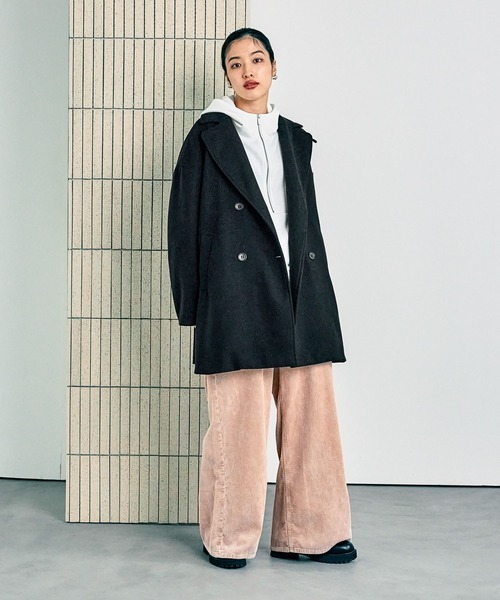 「LEPSIM」 チェスターコート FREE グレー レディース_画像6