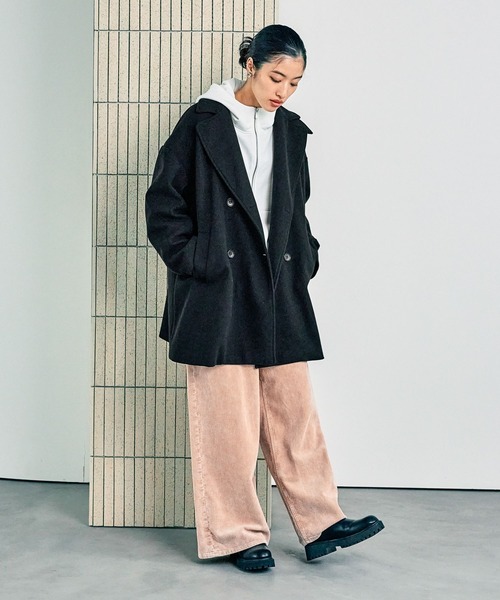 「LEPSIM」 チェスターコート FREE グレー レディース_画像7