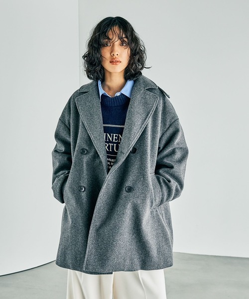 「LEPSIM」 チェスターコート FREE グレー レディース_画像8