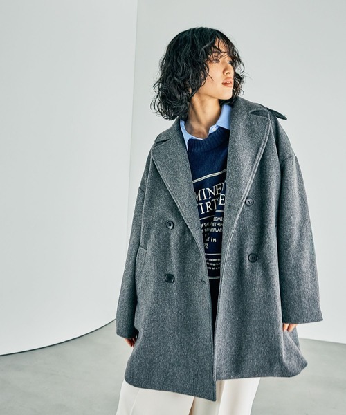 「LEPSIM」 チェスターコート FREE グレー レディース_画像9