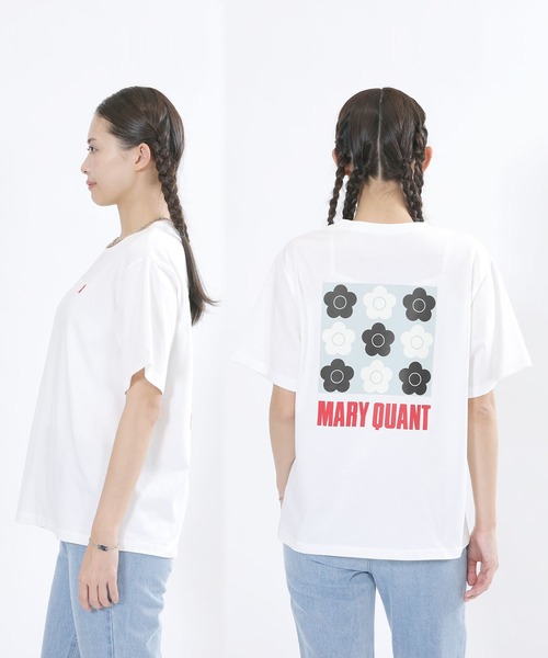★おすすめ【MARY QUANT】バックプリント Tシャツ MARY QUANT tシャツ マリークワント mary quant バックプリント