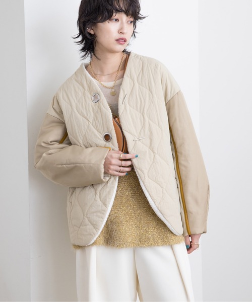 新品　今季　エイミーロウ　 Eimee Law ノーカラーパイピングジャケット Eimee Law（エイミーロウ） ジャケット ノーカラージャケット テキスト