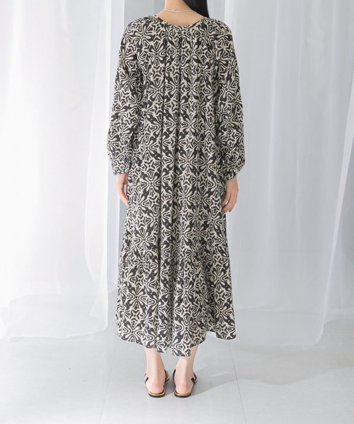 ヌキテパCotton Lurex Ripple Print Dress Cotton Lurex Ripple Print Dress | Pasand by ne Quittez pas
