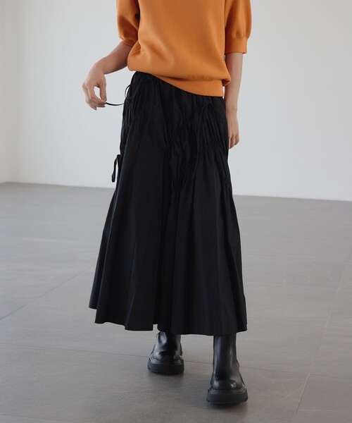 スカート グリッターフラワーシアーフレアスカート Amazon.co.jp