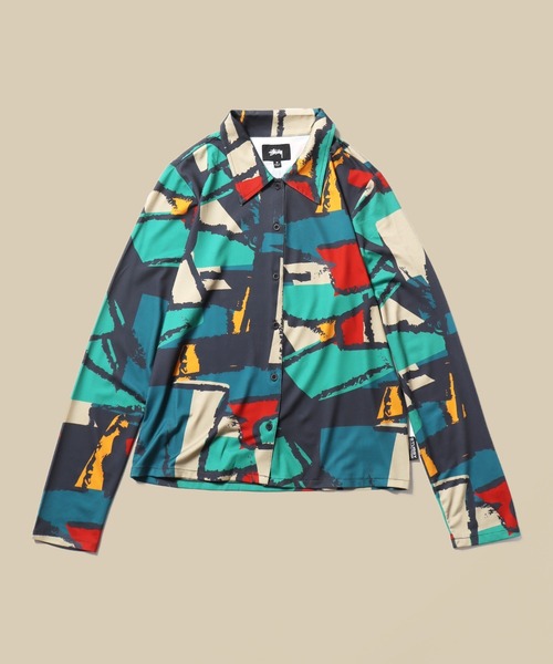 STUSSY ブラウス シャツ STUSSY/ステューシー Block Print STUSSY ブラウス シャツ STUSSY/ステューシー Block Print