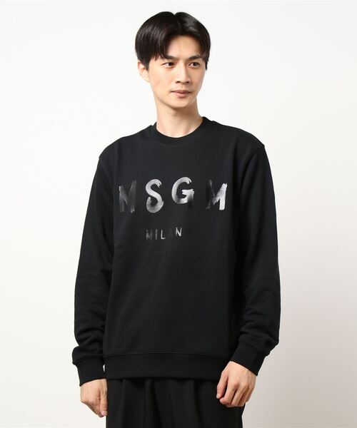 MSGM ブラック スウェット Mサイズ MSGM（エムエスジーエム） スウェットカットソー M ブラック×ブラック