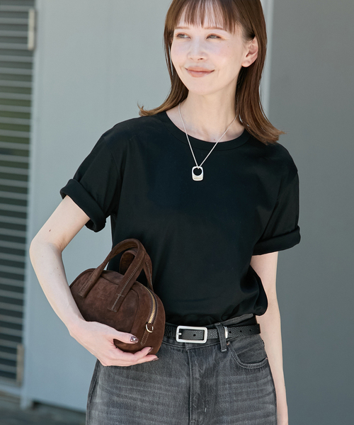 tシャツ 汗ジミ防止ナノシアハーフスリーブT レディース JOURNAL STANDARD tシャツ 汗ジミ防止ナノシアハーフスリーブT