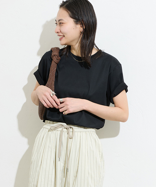tシャツ 「追加3」汗ジミ防止ナノシアハーフスリーブT レディース JOURNAL STANDARD tシャツ 「追加3」汗ジミ防止ナノシアハーフ