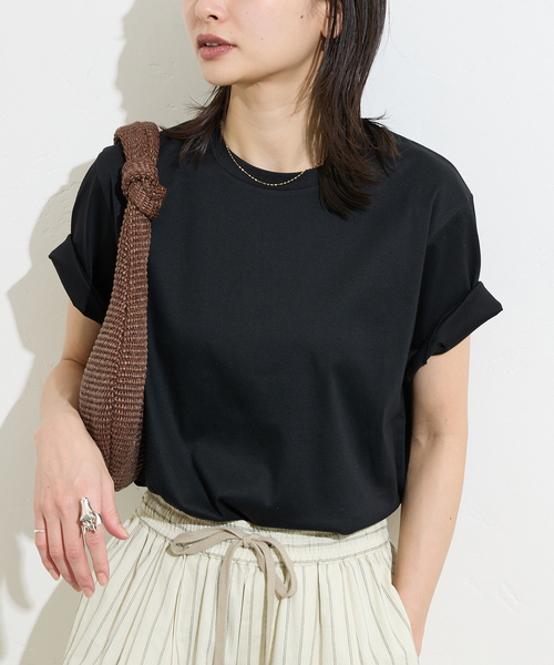 tシャツ 汗ジミ防止ナノシアハーフスリーブT レディース 追加4》汗ジミ防止ナノシアハーフスリーブT（Tシャツ