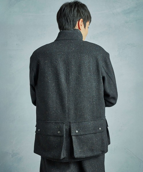 ブルゾン アウター 「50th Anniv . 菊池武夫」HARRIS TWEED COLOR NEP BLOUSON メンズの画像