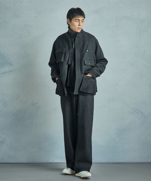 ブルゾン アウター 「50th Anniv . 菊池武夫」HARRIS TWEED COLOR NEP BLOUSON メンズの画像