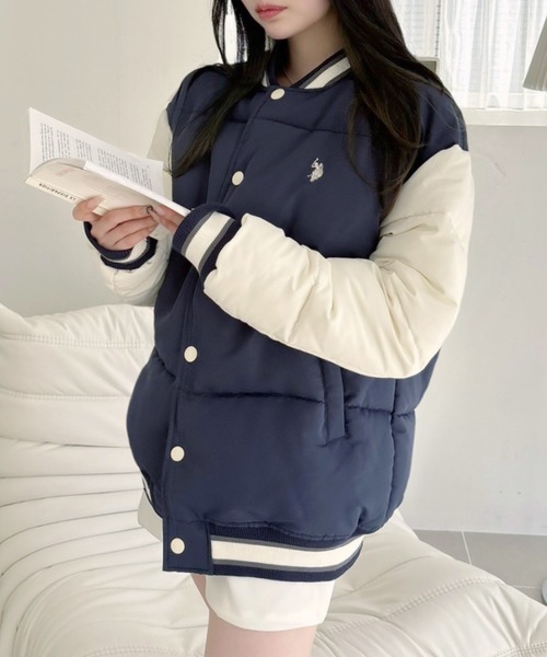 極美品　希少　ポロバイラルフローレン　L スタジャン　ジャンパー　白 POLO RALPH LAUREN（ポロ ラルフ ローレン）の「ロゴ