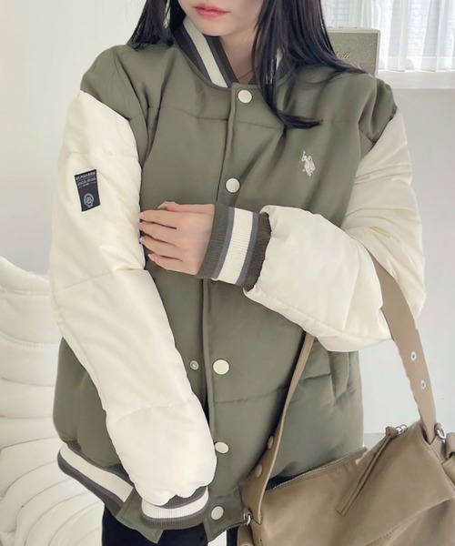 US polo assn スタジャン U.S. POLO ASSN./別注 FAKE LEATHER STADIUM JACKET｜Daytona Park