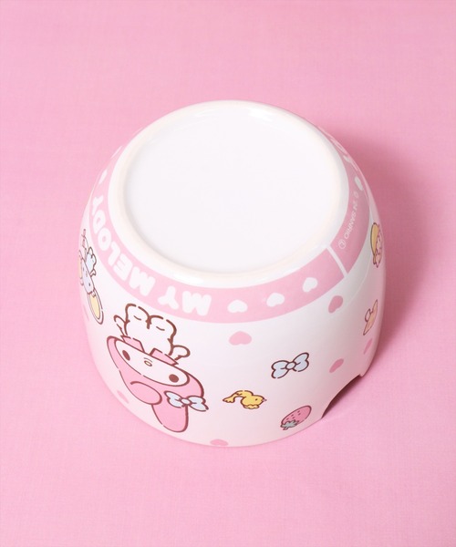 sanrio（サンリオ） 食器 (SK)「sanrio」陶器製 ボウル ＆ 竹箸 セット