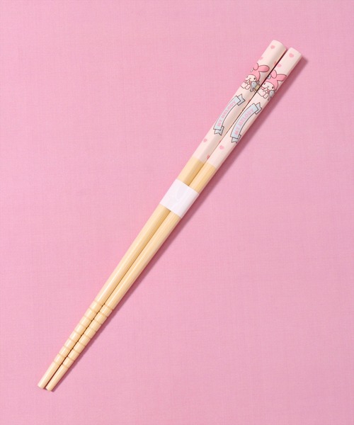 sanrio（サンリオ） 食器 (SK)「sanrio」陶器製 ボウル ＆ 竹箸 セット