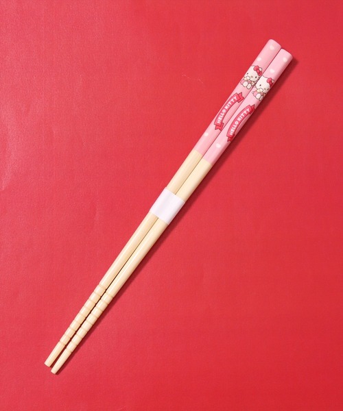 sanrio（サンリオ） 食器 (SK)「sanrio」陶器製 ボウル ＆ 竹箸 セット