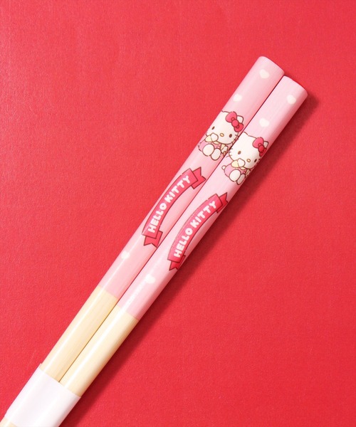 sanrio（サンリオ） 食器 (SK)「sanrio」陶器製 ボウル ＆ 竹箸 セット