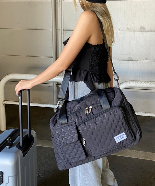 rire ボストンバッグ キルティングボストン型トラベルバッグ