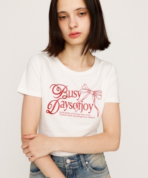 SLY（スライ） tシャツ COMPACT PRINT T/SH コンパクト プリント 