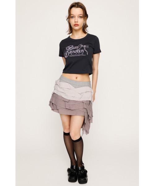 新品未使用タグ付き☆SLY チェックプリント 半袖トップス FREEサイズ SLY | CHECK PRINT PUFF SLEEVE トップス (Tシャツ・カットソー
