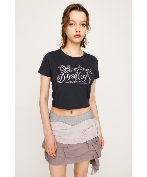 新品未使用タグ付き☆SLY チェックプリント 半袖トップス FREEサイズ SLY | CHECK PRINT PUFF SLEEVE トップス (Tシャツ・カットソー