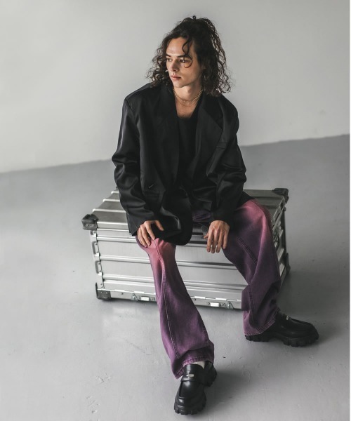 「Shoowtime」 加工デニムパンツ SMALL ネイビー メンズ