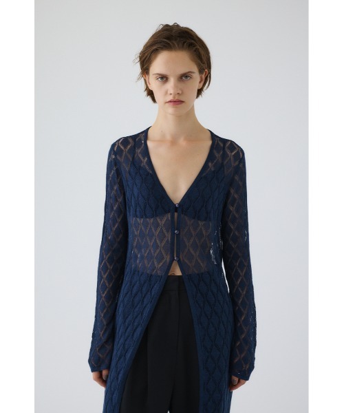 RIM.ARK 新品☆ カバードニットガウン RIM.ARK カーディガン Lace knit gown レースニットガウン レディース