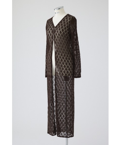 RIM.ARK カーディガン Lace knit gown レースニットガウン レディース