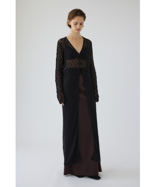 RIM.ARK カーディガン Lace knit gown レースニットガウン レディース