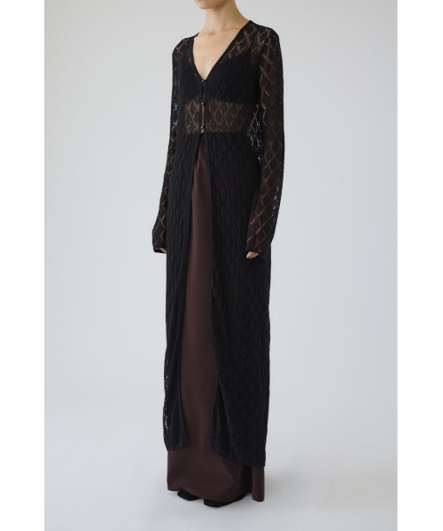 【美品】RIM.ARK リムアーク カバードニットガウン ブラック RIM.ARK カーディガン Lace knit gown レースニットガウン レディース