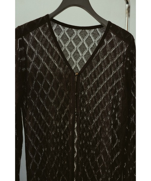 RIM.ARK カーディガン Lace knit gown レースニットガウン レディース