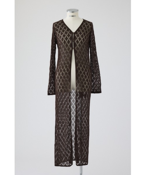 RIM.ARK カーディガン Lace knit gown レースニットガウン レディース