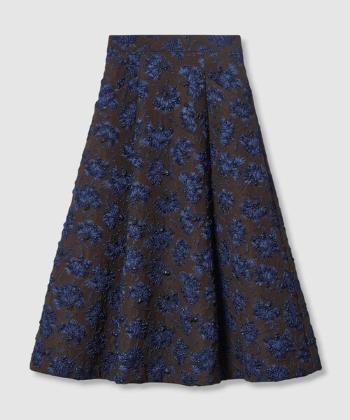 ANAYI（アナイ） スカート ラメフラワーフクレジャガードフレア