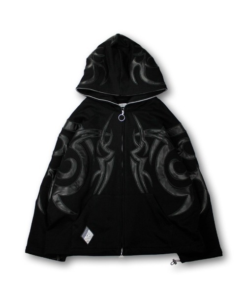 GALFY パーカー グレー ブラック系 GALFY 「GALFY」 ジップアップパーカー X-LARGE グレー メンズ