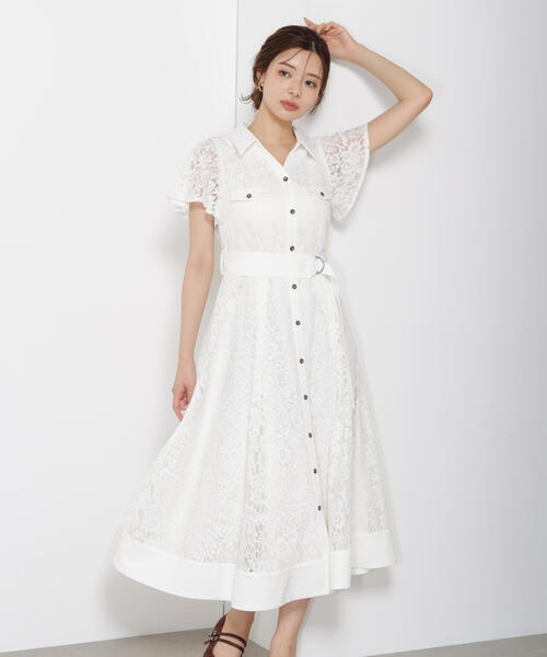 PROPORTION BODY DRESSING ワンピース レースシャツワンピース