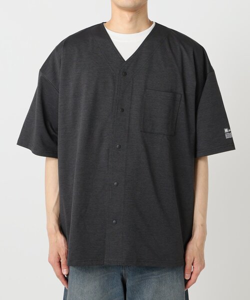 Russelunor 黒 Vネックシャツ 半袖　ラッセルノ Russell Athletic（ラッセル アスレティック） シャツ 半袖 吸水速乾