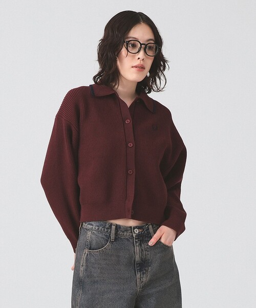 週末値下げ！　フレッドペリー　コットンカーディガン　新品タグ付き FRED PERRY カーディガン 「別注」FRED / Tipped Collar