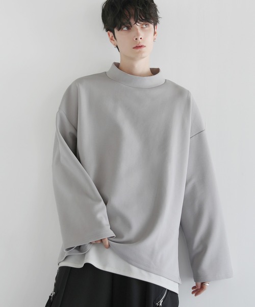 LILL（リル） tシャツ コットンポンチモックネックカットソー メンズ