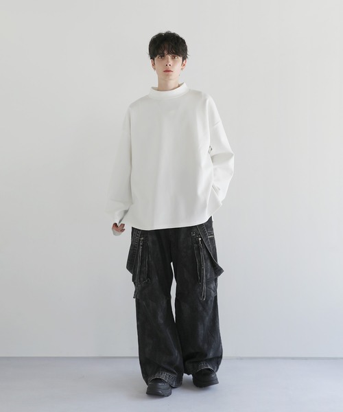 LILL（リル） tシャツ コットンポンチモックネックカットソー メンズ