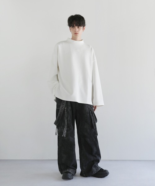 LILL（リル） tシャツ コットンポンチモックネックカットソー メンズ