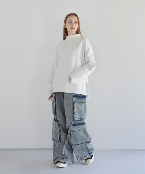 LILL（リル） tシャツ コットンポンチモックネックカットソー メンズ