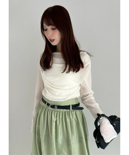 tシャツ デコルテタックフロッキーチュールトップス レディース | FRAY I.D | 11