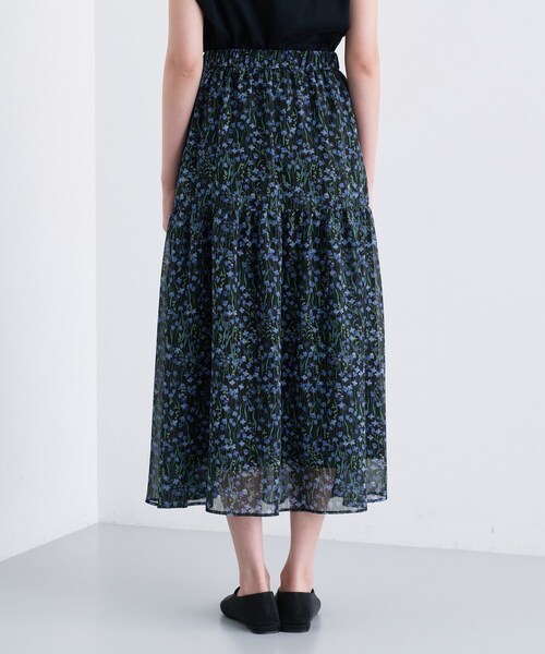 INDIVI（インディヴィ） スカート 「秋映え柄/セットアップ可能