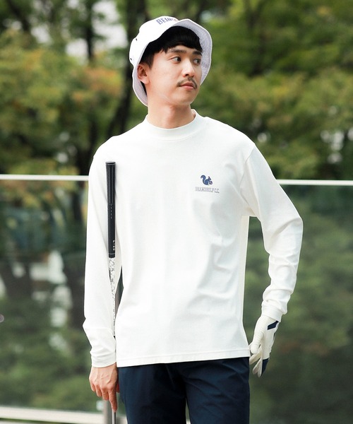 BEAMS GOLF ORANGE LABELレイヤーロゴ タートルネックシャツ BEAMS