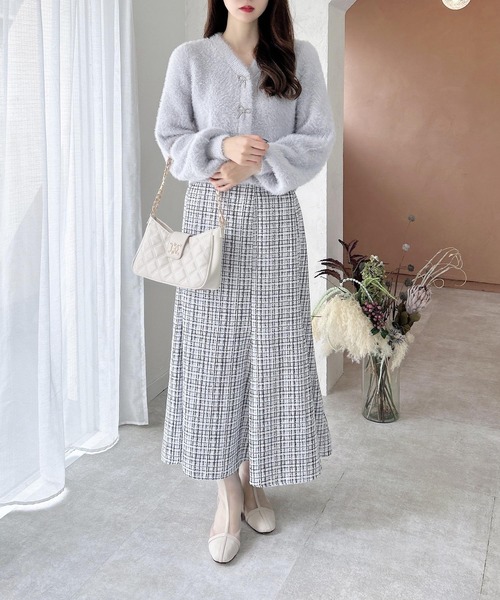 INGNI（イング） スカート バックレースアップツイードマーメイド