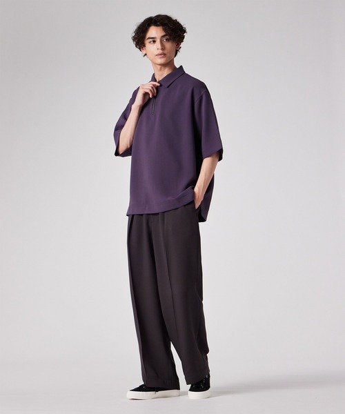 PS Paul Smith ポロシャツ ライトドライテクスチャー ハーフジップ