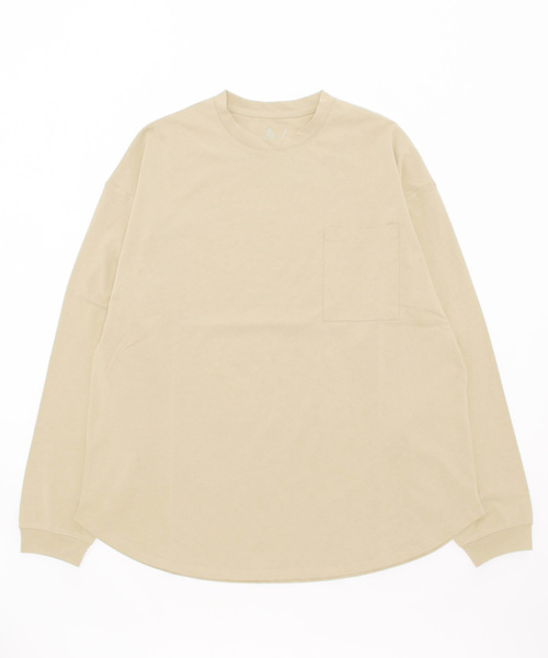 「A4A」 長袖Tシャツ M モカ メンズ