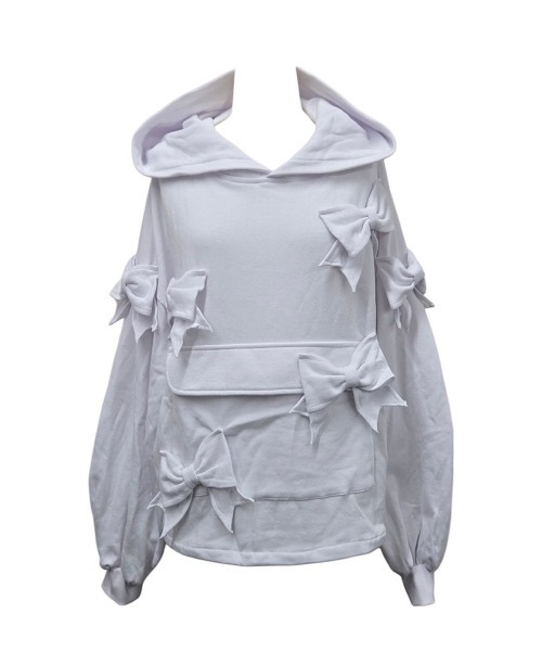 lilLilly（リルリリー） パーカー リボンフーディーパーカー