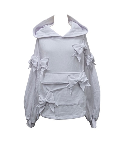 lilLilly リルリリー ダブルリボンパーカー　グレー lilLilly（リルリリー）の「ダブルリボンパーカー（パーカー）」 - WEAR