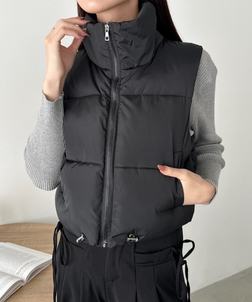 CLEA ダウンベスト ベスト スタンドカラーコンパクトショート丈中綿